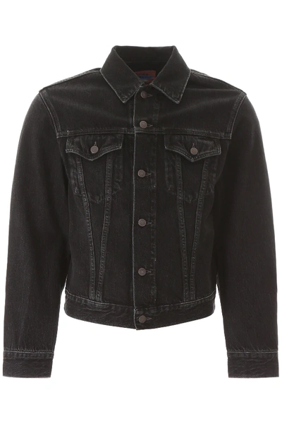 Shop Acne Studios Vintage Denim Jacket In Black