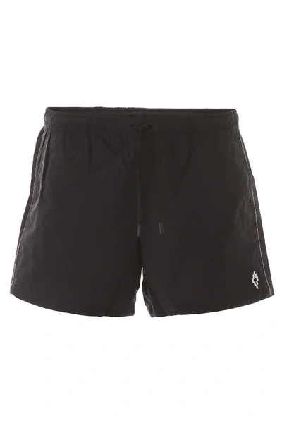 Shop Marcelo Burlon County Of Milan Swim Trunks With Piping In Black