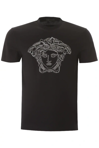 Shop Versace 0 In Black,silver