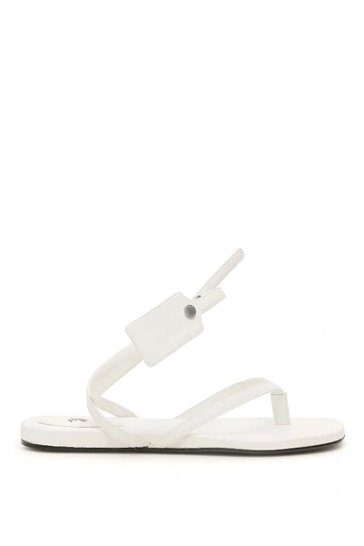 Shop Off-white Thong Flat Sandals In White