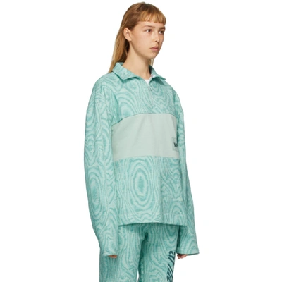 Shop Napa By Martine Rose Green B-holywell Half-zip Pullover In Green Print