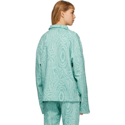 Shop Napa By Martine Rose Green B-holywell Half-zip Pullover In Green Print