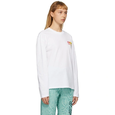 Shop Napa By Martine Rose White S-ogo Long Sleeve T-shirt In Bright Whit