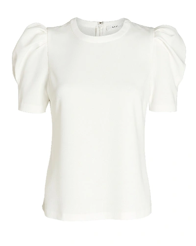 Shop A.l.c West Puff Sleeve Crepe Top In White