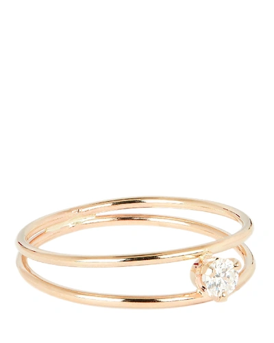 Shop Zoë Chicco Diamond Open Bands Ring In Gold