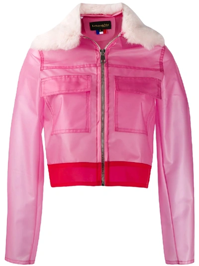 Shop La Seine & Moi Lana Rain Jacket In Pink