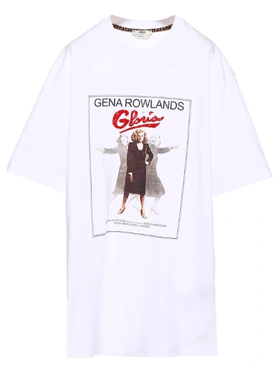 Shop Fendi Gena Rowlands T-shirt In White