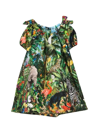 Shop Dolce & Gabbana Tropical Dress In Multicolor