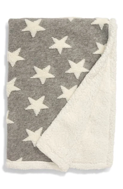 Shop Nordstrom Cozy Star Fleece Blanket In Grey Medium Heather Stars