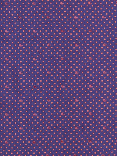 Shop Gucci Double G Polka-dot Pocket Square In Blue