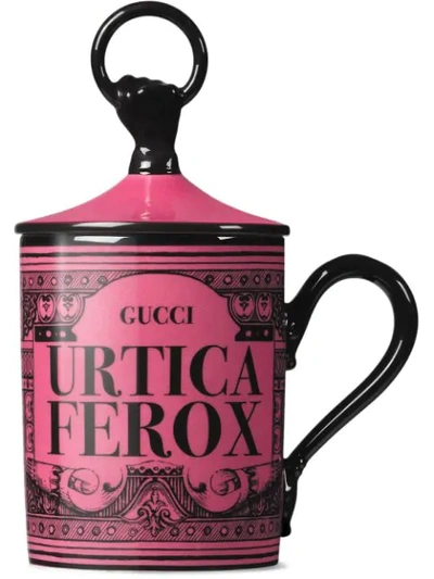 Shop Gucci Urtica Ferox Mug In Pink ,black