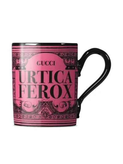 Shop Gucci Urtica Ferox Mug In Pink ,black