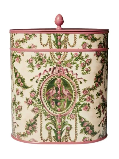 Shop Gucci Cameo Print Basket In Pink ,green