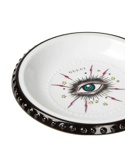 Shop Gucci Star Eye Trinket Tray In White
