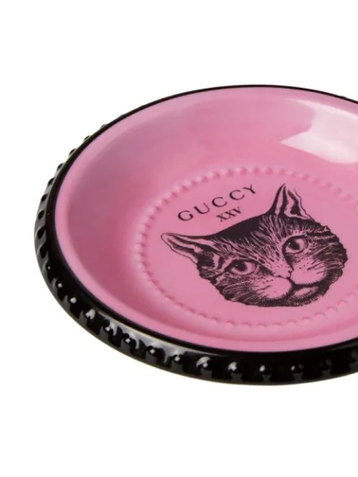 Shop Gucci Mystic Cat Trinket Tray In Pink