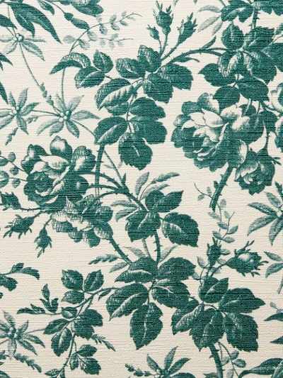 Shop Gucci Herbarium Print Wallpaper In Green
