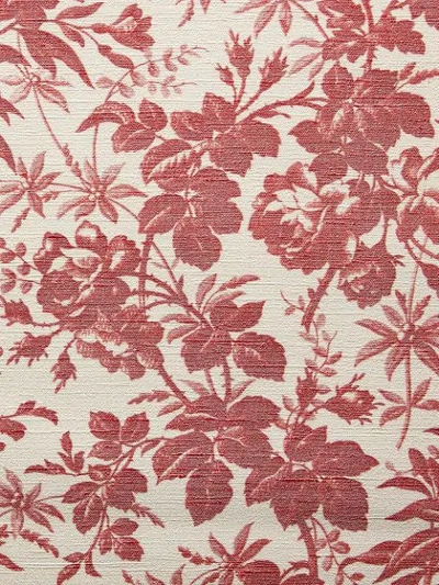 Shop Gucci Herbarium Print Wallpaper In Red ,white