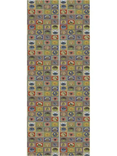 Shop Gucci Tiger Cards Print Wallpaper In Multicolour
