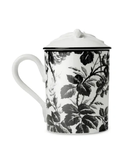 Shop Gucci X Richard Ginori Herbarium Cup In White ,black