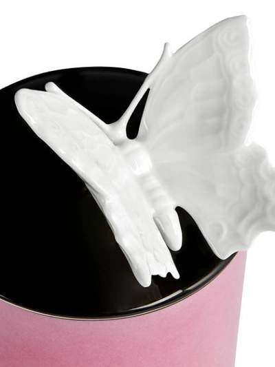 Shop Gucci Inventum Medium Butterfly Candle In Pink ,black