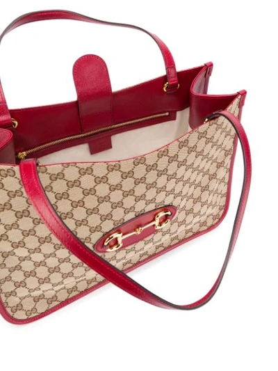 Shop Gucci 1955 Horsebit Tote Bag In Red