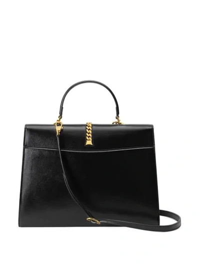 Shop Gucci Medium Sylvie 1969 Tote Bag In Black