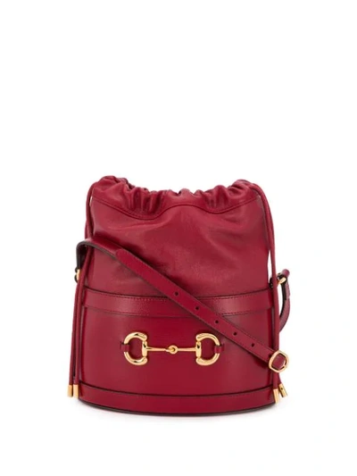 Shop Gucci 1955 Horsebit Shoulder Bag In Red