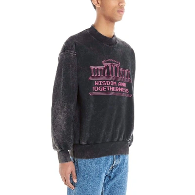 Shop Aries Arise Black Cotton Sweatshirt
