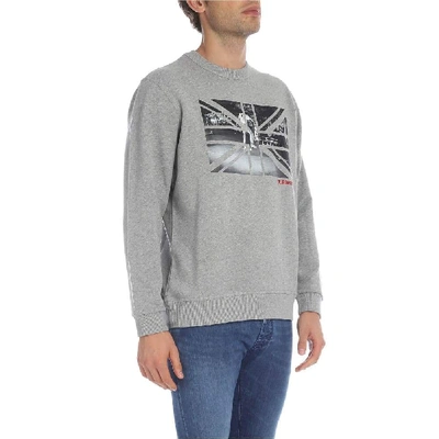 Shop Burberry Men's Grey Cotton Sweatshirt