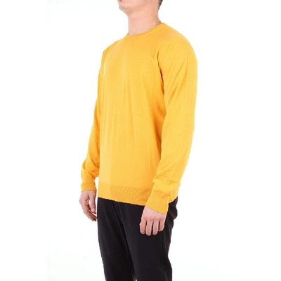 Shop Luigi Borrelli Men's Yellow Cotton Sweater