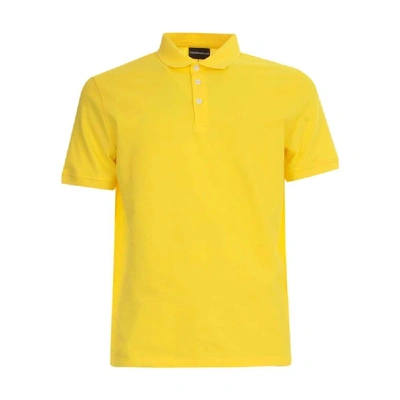 Shop Emporio Armani Men's Yellow Other Materials Polo Shirt