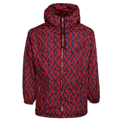 Shop Gucci Red Polyamide Outerwear Jacket
