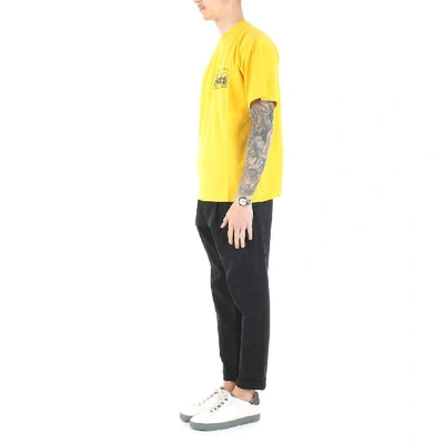 Shop Aries Arise Yellow Cotton T-shirt