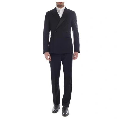 Shop Z Zegna Blue Wool Suit