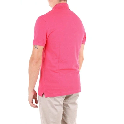 Shop Lacoste Pink Cotton Polo Shirt