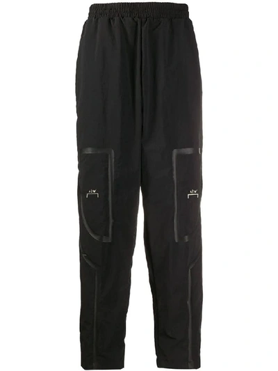 A-cold-wall* Logo Print Taped Nylon Track Pants In Black