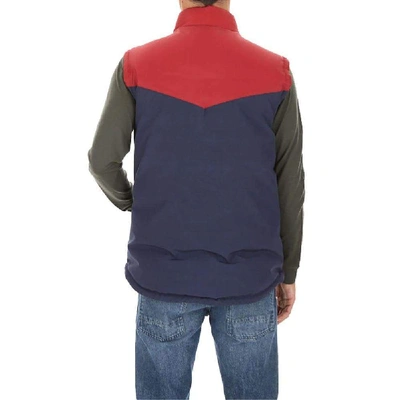 Shop Burberry Men's Blue Polyamide Vest