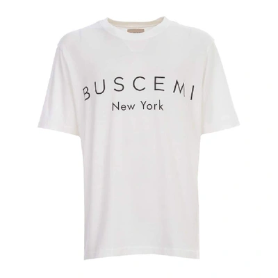 Shop Buscemi Men's White Cotton T-shirt