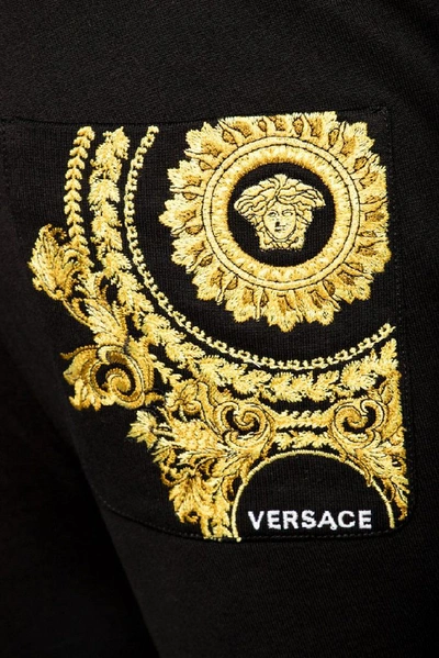 Shop Versace Black Cotton Joggers