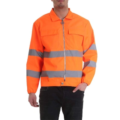 Shop Gcds Orange Polyamide Jacket