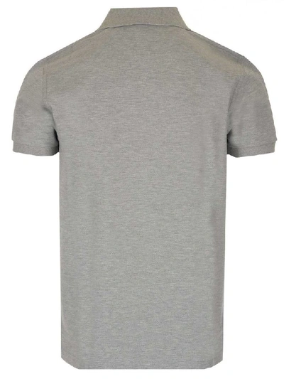 Shop Saint Laurent Men's Grey Cotton Polo Shirt