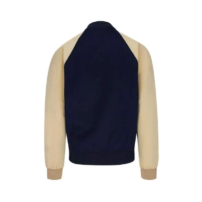 Shop Alexander Mcqueen Blue Cotton Outerwear Jacket