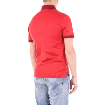 Shop Alexander Mcqueen Red Cotton Polo Shirt