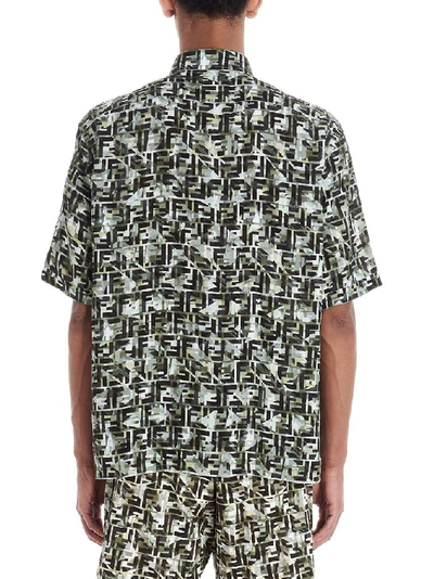 Shop Fendi Men's Green Viscose Shirt