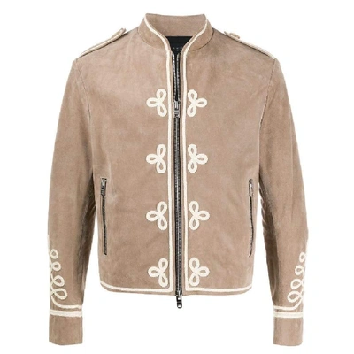 Shop Amiri Beige Outerwear Jacket