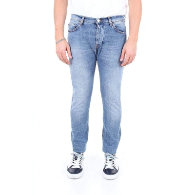 Shop Aglini Men's Blue Cotton Jeans