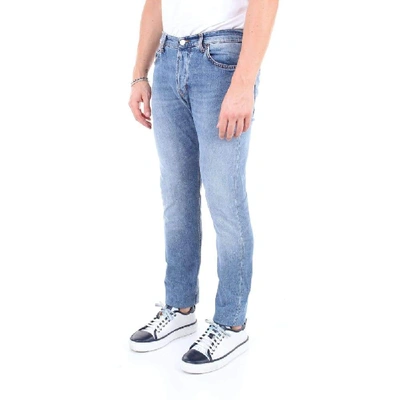 Shop Aglini Men's Blue Cotton Jeans