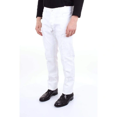 Shop Entre Amis Men's White Cotton Jeans