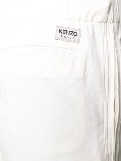 Shop Kenzo Men's White Cotton Shorts