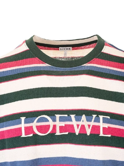 Shop Loewe Men's Multicolor Cotton T-shirt